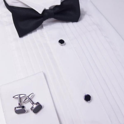 スタッドボタン オニキス シルバー4個セット (スタッズボタン)