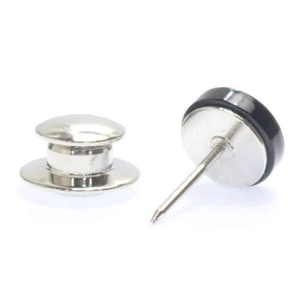 【受注生産品】【Mt. ARTIGIANO】波・黒蝶貝のボタンダウンピアス