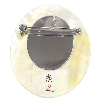 【受注生産品】【Mt. ARTIGIANO】流水蒔絵・白蝶貝ブローチ(ブローチ)