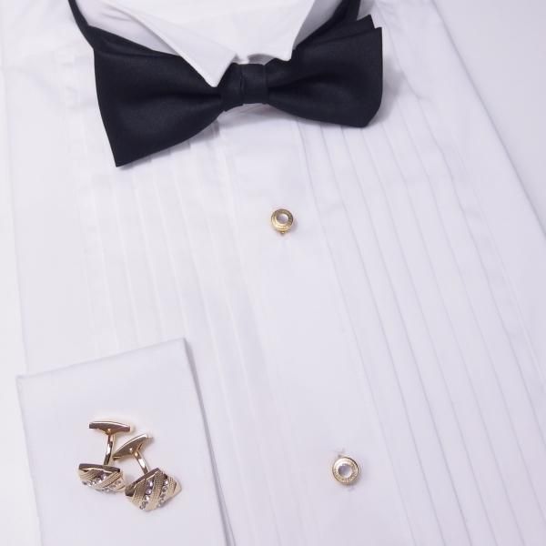 スタッドボタン ホワイト ゴールド ラウンド4個セット (スタッズボタン)