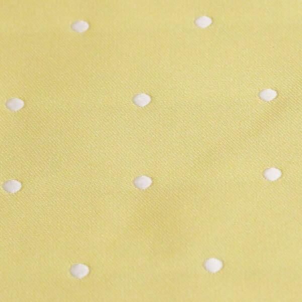 アスコットタイ メンズ用 イエロー×白 水玉ドット