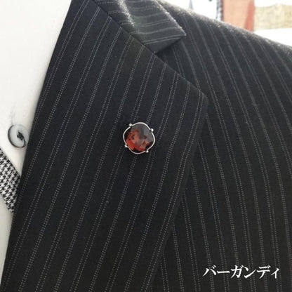 全12色 タイタック ピンブローチ  スワロフスキー  プレシオサ ストーン