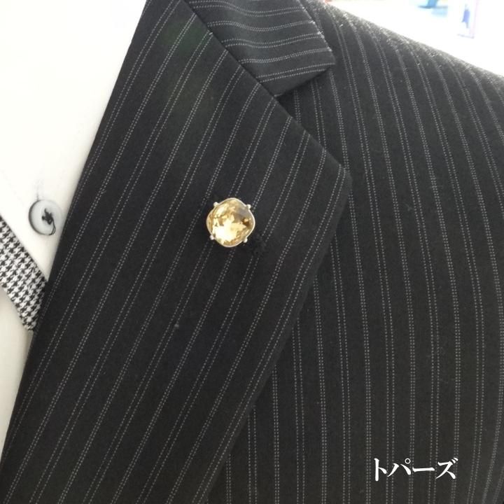 全12色 タイタック ピンブローチ  スワロフスキー  プレシオサ ストーン