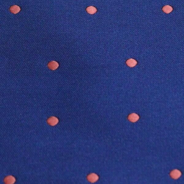 アスコットタイ メンズ用 ブルー×ピンク 水玉ドット