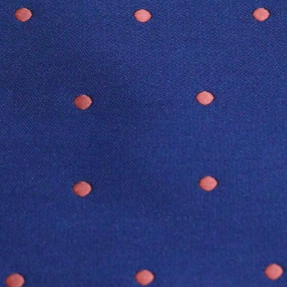 アスコットタイ メンズ用 ブルー×ピンク 水玉ドット