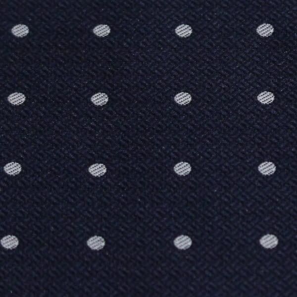 アスコットタイ メンズ用 ネイビー×白 水玉ドット