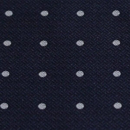 アスコットタイ メンズ用 ネイビー×白 水玉ドット
