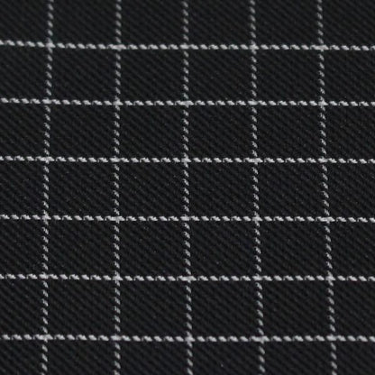 アスコットタイ メンズ用 ブラック×ホワイト チェック柄1