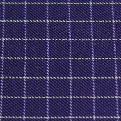 アスコットタイ メンズ用 パープル×ホワイト チェック柄1