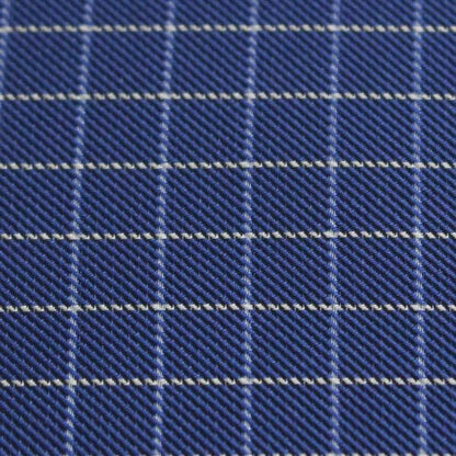 アスコットタイ メンズ用 ブルー×ホワイト チェック柄