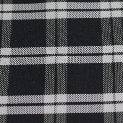 アスコットタイ メンズ用 ブラック×ホワイト チェック柄2