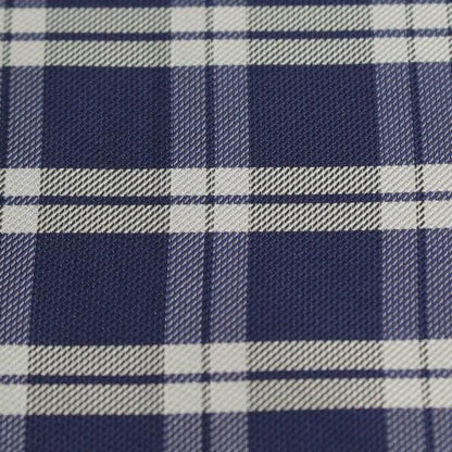 アスコットタイ メンズ用 パープル×ホワイト チェック柄2