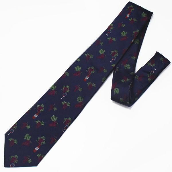 【富士桜工房】全2色・ワイン柄・日本製シルクジャカードの和風ネクタイ