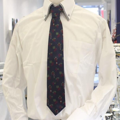 【富士桜工房】全2色・ワイン柄・日本製シルクジャカードの和風ネクタイ