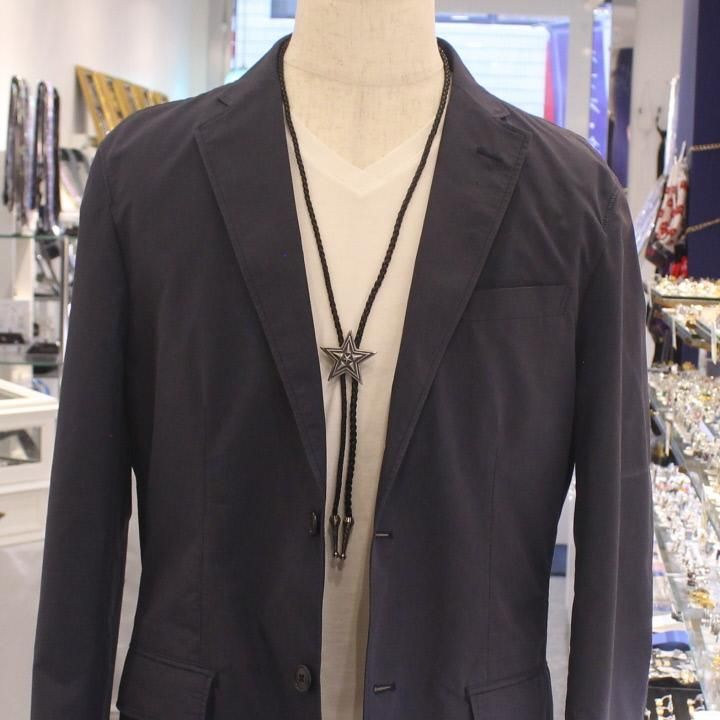 コンチョループタイ・スター×シルバー(ポーラー・タイ)