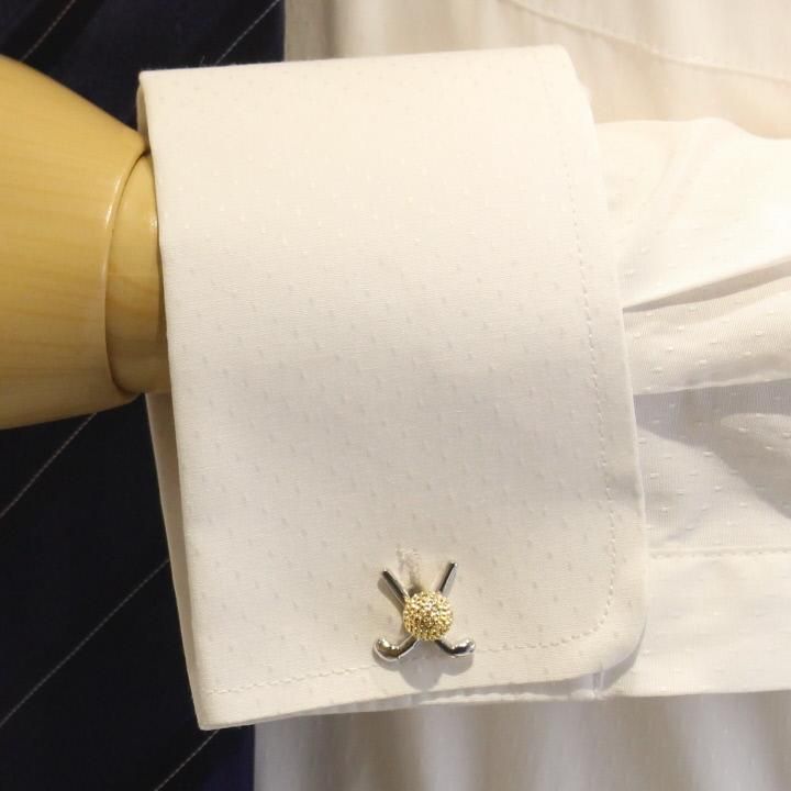 ゴルフ好きさんに・クラブとボールのカフス(カフリンクス/カフスボタン)