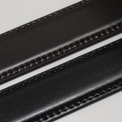 無段階調整 ベルト ビジネス メンズ 快適 オートロック オートバックル 牛革 穴なし 30mm