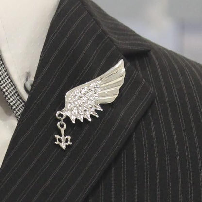 ラペルピン 羽 羽根 翼 ラペルブローチ