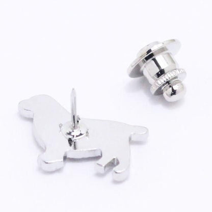 シルバー ダックスフント 犬 ラペルピン ブローチ