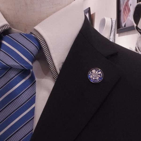 [取寄品]エリザベス2世 6ペンス コイン 1953～1967年 エナメル ラペルピン ブローチ