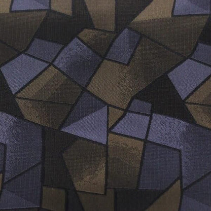 ブラウン グレー モザイク 柄 ジャカード アスコットタイ