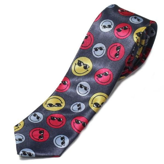 カラフル サングラス スマイリー ナロータイ ネクタイ