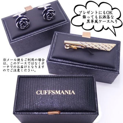 蝶 ピンクストーン カフス カフリンクス カフスボタン