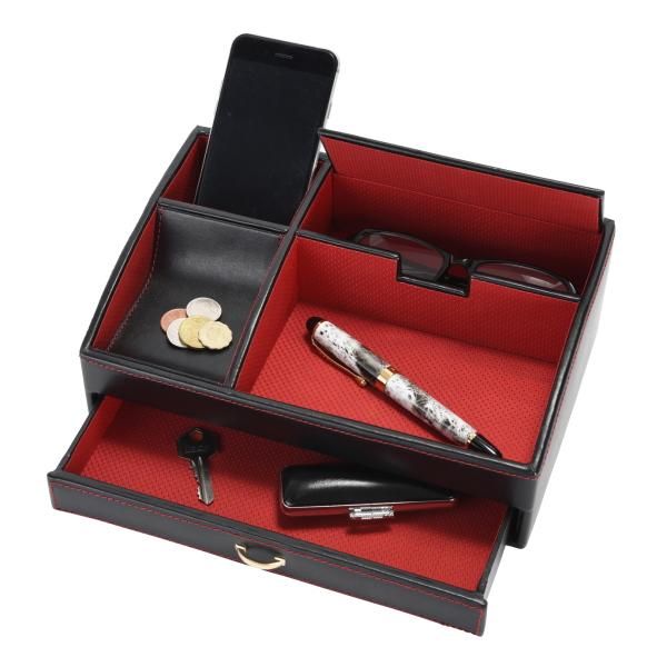 オーバーナイター 赤 レッド 240-S519BU トレー 小物入れ スマホスタンド 卓上 収納