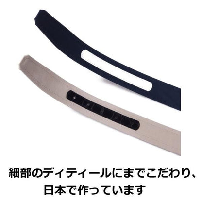 ブラック 黒 クロコ型押し × キャンバス ベルト ビジネス メンズ レザー 牛革 35mm フリー 日本製 KIETH