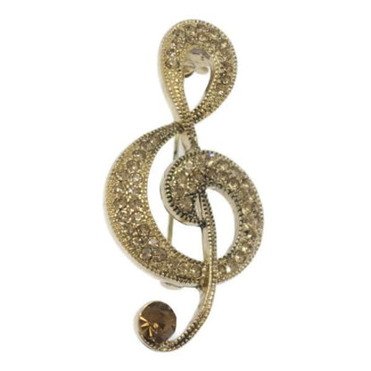 全2色 ト音記号 ラインストーン きらきら キラキラ ラペルブローチ ラペルピン