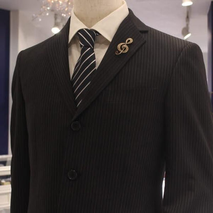 全2色 ト音記号 ラインストーン きらきら キラキラ ラペルブローチ ラペルピン