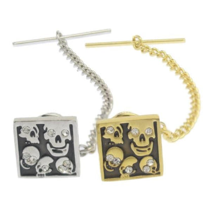 全2色 ドクロ 髑髏 スカル Skull タイタック ピンブローチ