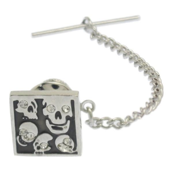 全2色 ドクロ 髑髏 スカル Skull タイタック ピンブローチ