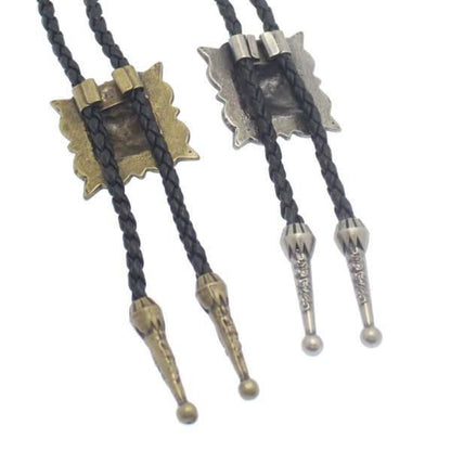 ループタイ スクエア×シルバー ポーラータイ