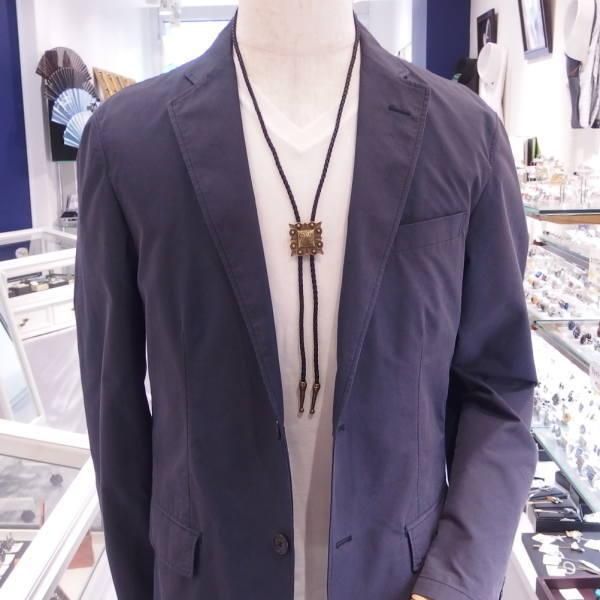 ループタイ スクエア×ゴールド ポーラータイ