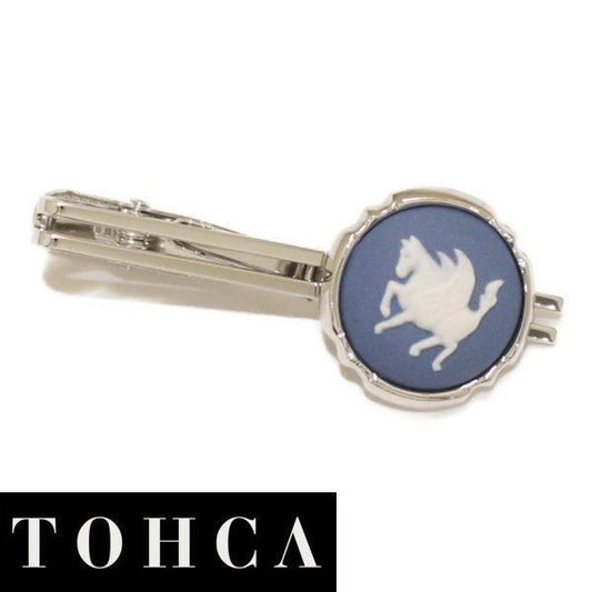 陶華 TOHCA シルバー ラウンド ペガサス ブルー タイピン ネクタイピン