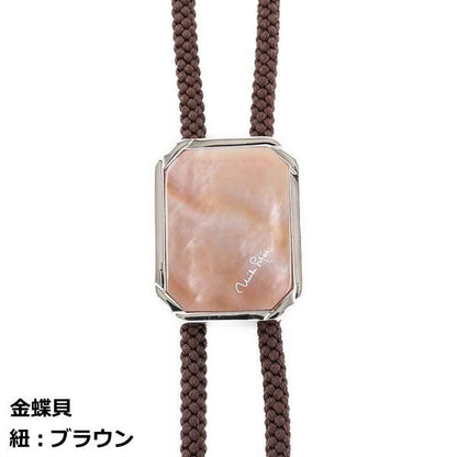 ループタイ ブランド mila schon ミラショーン 金蝶貝 アワビ貝 全2色 日本製 ポーラータイ