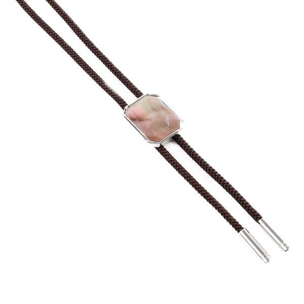 ループタイ ブランド mila schon ミラショーン 金蝶貝 アワビ貝 全2色 日本製 ポーラータイ