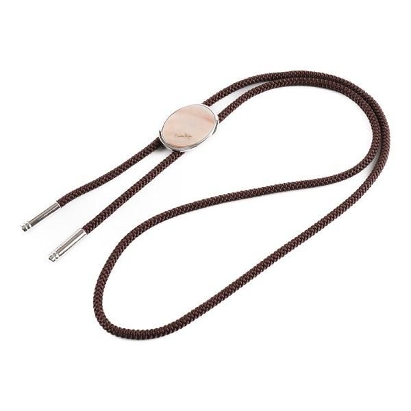 ループタイ ブランド mila schon ミラショーン ピンク蝶貝 黒蝶貝 全2色 日本製 ポーラータイ