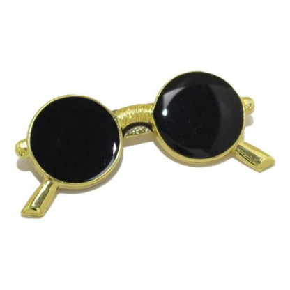 サングラス ゴールド ラウンドフレーム ラペルブローチ ラペルピン