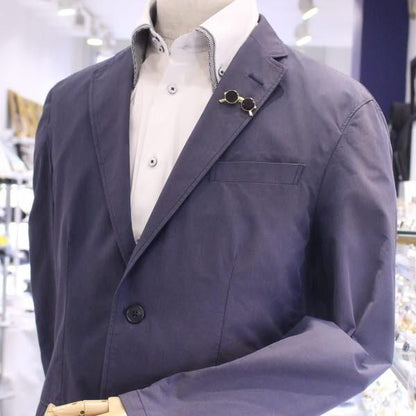 サングラス ゴールド ラウンドフレーム ラペルブローチ ラペルピン