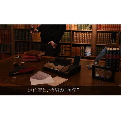 名入 刻印 オーバーナイター Stackable スマホ 財布 ペン タブレット お洒落にすっきり置ける男の小物入れ