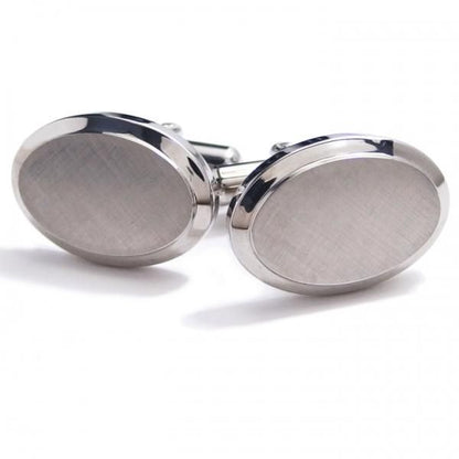 シンプル 小判型のカフス 小判 アンティーク カフス サティーナカフス