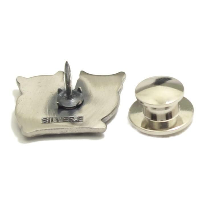 仲良しペア 2羽 ふくろう フクロウ 梟 アンティーク調 ラペルピン 可愛い ブローチ