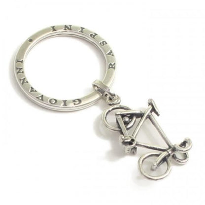 キーリング キーホルダー シルバー925 いぶし銀 自転車  バイク ダブルリング イタリア製 プレゼント  レディース メンズ プレゼント ギフト