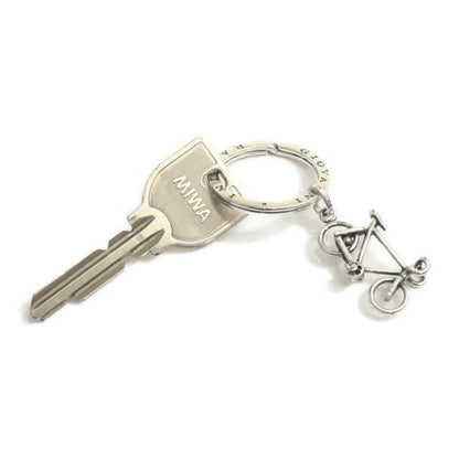 キーリング キーホルダー シルバー925 いぶし銀 自転車  バイク ダブルリング イタリア製 プレゼント  レディース メンズ プレゼント ギフト