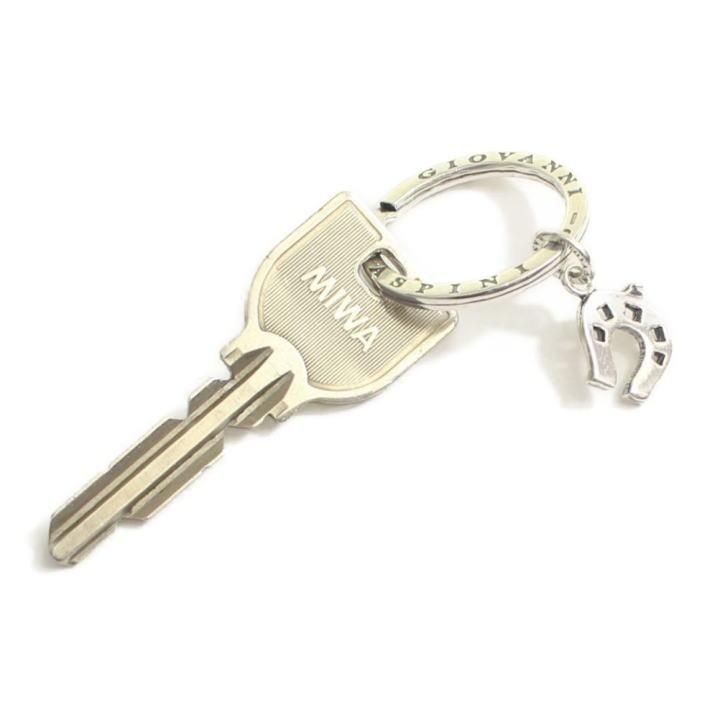 キーリング キーホルダー シルバー925 いぶし銀 ミニ馬蹄 ホースシュー ダブルリング イタリア製 プレゼント  レディース メンズ プレゼント ギフト