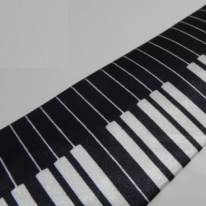 ピアノ 鍵盤 黒 白 音楽 オシャレ おしゃれ モノクロ コミックネクタイ