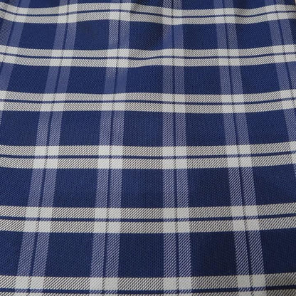 アスコットタイ メンズ用 ネイビー×ホワイト チェック柄2
