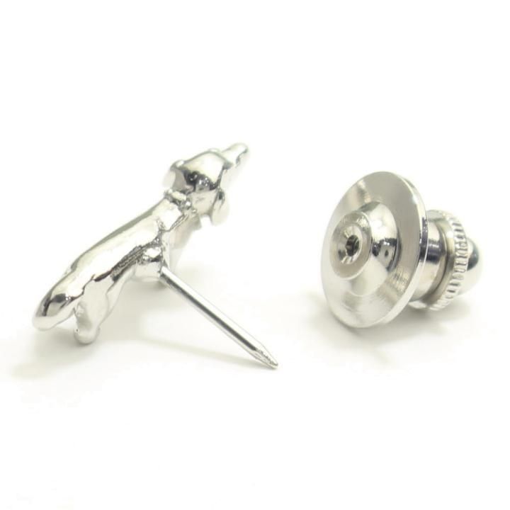 ラペルピン 日本製 ダックス KIETH ブランド シルバー 犬 ピンブローチ タイタック